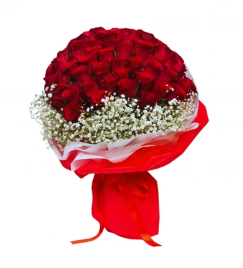 60 Kırmızı Gül Buketi 